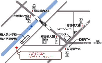 スクールマップ 京都本校地図 スタジオ エム デザインアカデミー